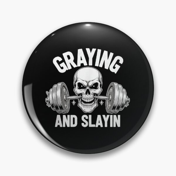 Item preview, Graying and Slaying Skull Gym Workout  designed and sold by eliramaison.