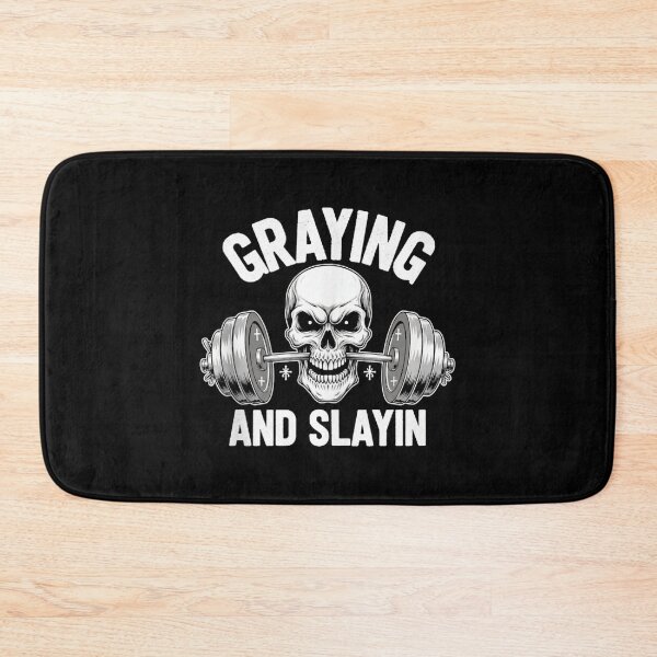 Item preview, Graying and Slaying Skull Gym Workout  designed and sold by eliramaison.