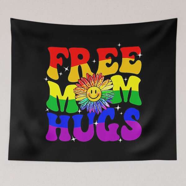 Item preview, Free Mom Hugs Rainbow Daisy Smile  designed and sold by zamiokaline.