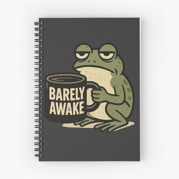 Item preview, Barely Awake Frog Coffee T-Shirt | Funny Tired Frog Tee | Sleepy Introvert Humor Shirt | Coffee Lover Gift designed and sold by Negisandeep studio.