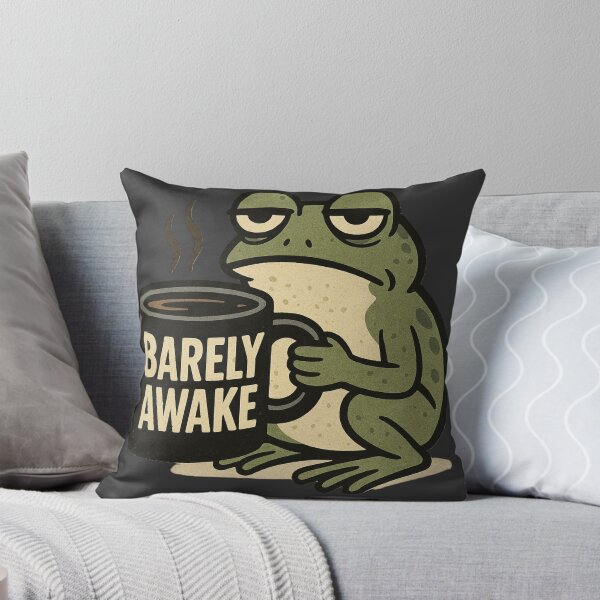 Item preview, Barely Awake Frog Coffee T-Shirt | Funny Tired Frog Tee | Sleepy Introvert Humor Shirt | Coffee Lover Gift designed and sold by Negisandeep studio.