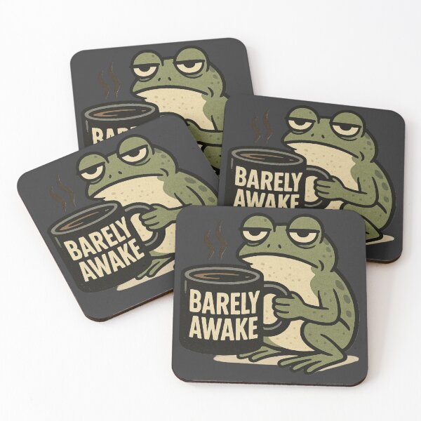 Item preview, Barely Awake Frog Coffee T-Shirt | Funny Tired Frog Tee | Sleepy Introvert Humor Shirt | Coffee Lover Gift designed and sold by Negisandeep studio.