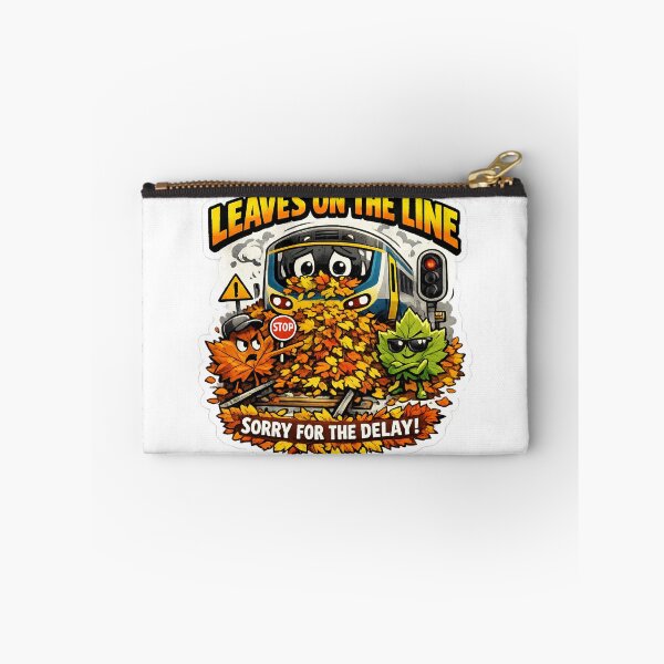 Item preview, Leaves on the Line Funny Train Design – British Railway Delay Humour designed and sold by GarnerSupplyCo.