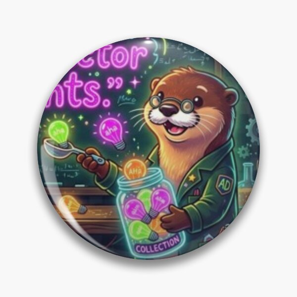 Item preview, Collector of Aha Moments - Autodidact Otter Scientist designed and sold by InnerwayStudio.