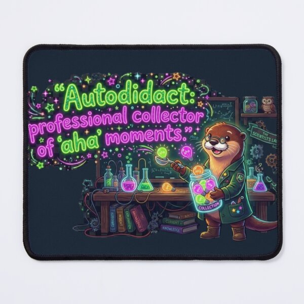 Item preview, Collector of Aha Moments - Autodidact Otter Scientist designed and sold by InnerwayStudio.