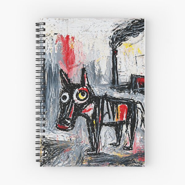 Item preview, Black Dog Urban Expressionist Painting designed and sold by Modaozushi216.