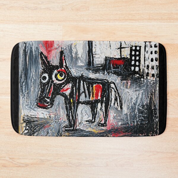 Item preview, Black Dog Urban Expressionist Painting designed and sold by Modaozushi216.