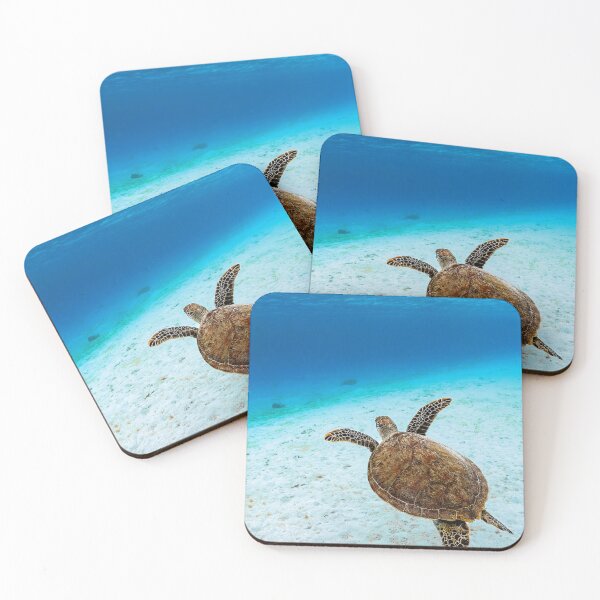Item preview, serene sea turtle swimming in clear blue tropical ocean underwater  designed and sold by AESTHETIC-FLAIR.