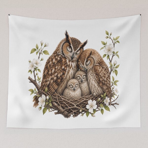 Item preview, Cute Owl Family Gift designed and sold by InkNovaLab.