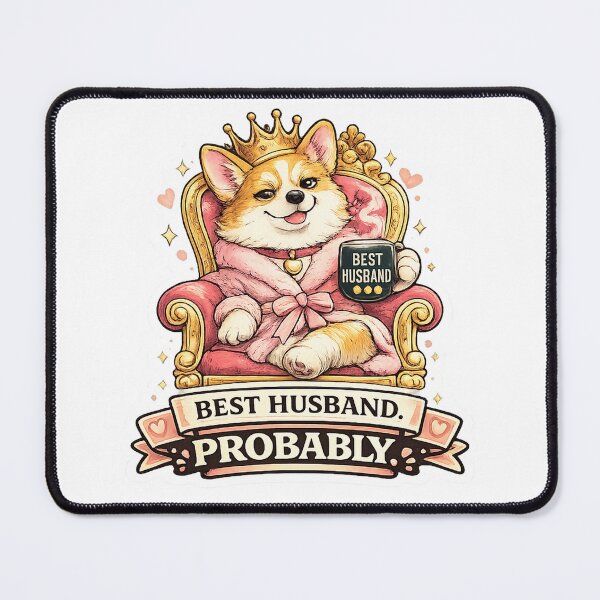 Item preview, Funny Husband Gift Corgi King Wife Humor designed and sold by Gentlestate.