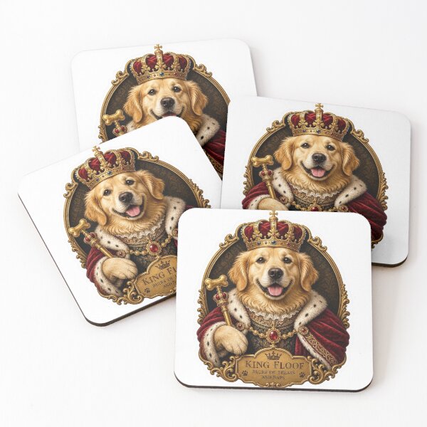 Item preview, King Floof Royal Dog Sticker designed and sold by RDcollections.