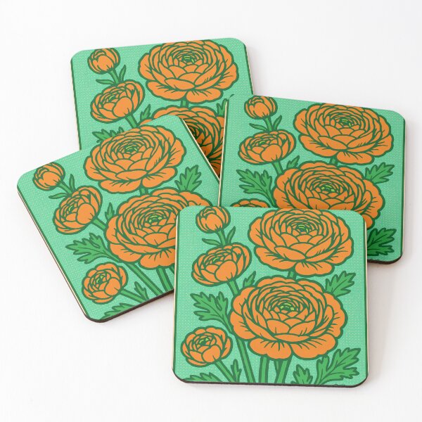 Item preview, Retro Pop Art Ranunculus | Vibrant Layered Floral Illustration | Bold Romantic Garden Bloom Aesthetic Design designed and sold by PaintedPixels01.