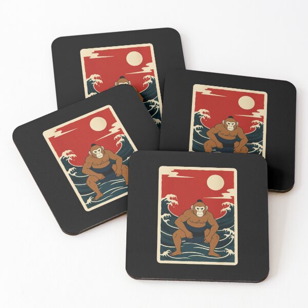 Item preview, Sumo Monkey Under Red Sun Wave Scene designed and sold by JordynLadukeg65.