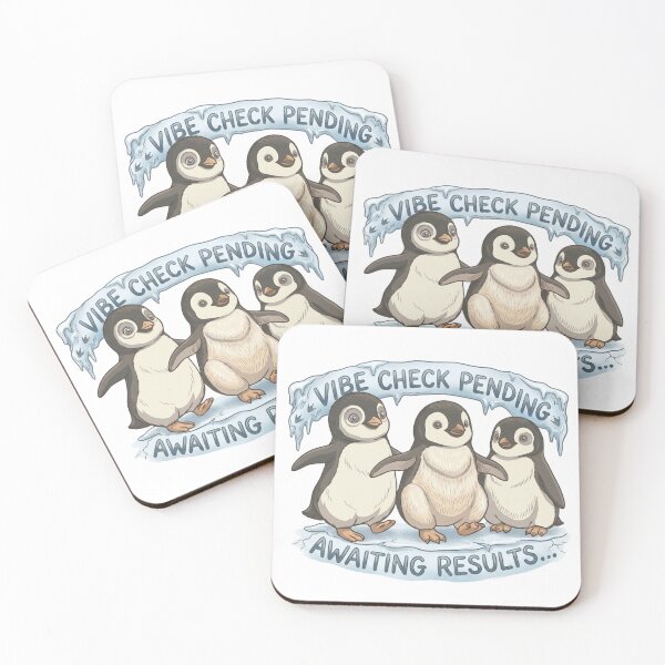 Item preview, Vibe Check Pending - Funny Baby Penguin Trio designed and sold by dcohea.