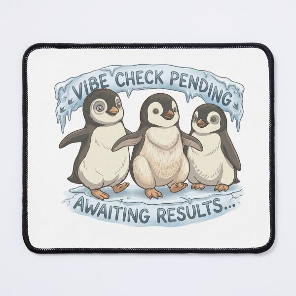 Item preview, Vibe Check Pending - Funny Baby Penguin Trio designed and sold by dcohea.