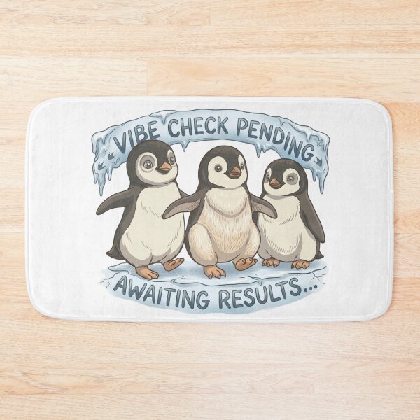 Item preview, Vibe Check Pending - Funny Baby Penguin Trio designed and sold by dcohea.