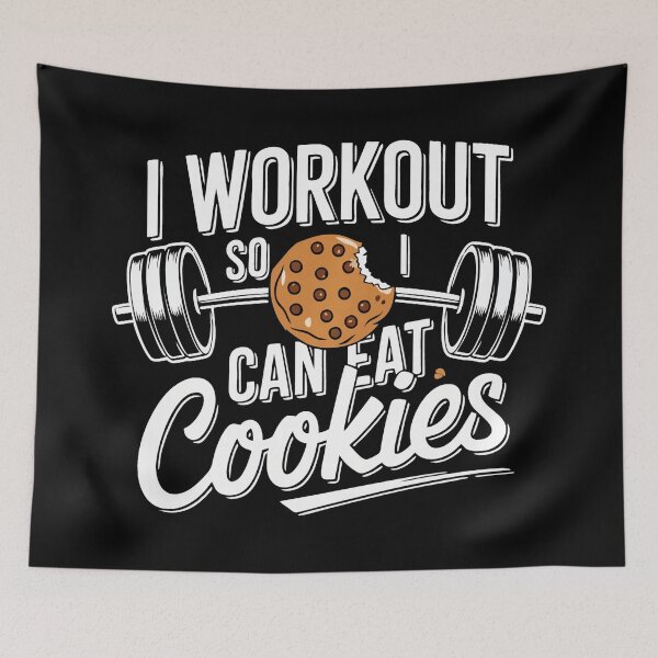 Item preview, I Workout So I Can Eat Cookies Funny Fitness  designed and sold by eliramaison.