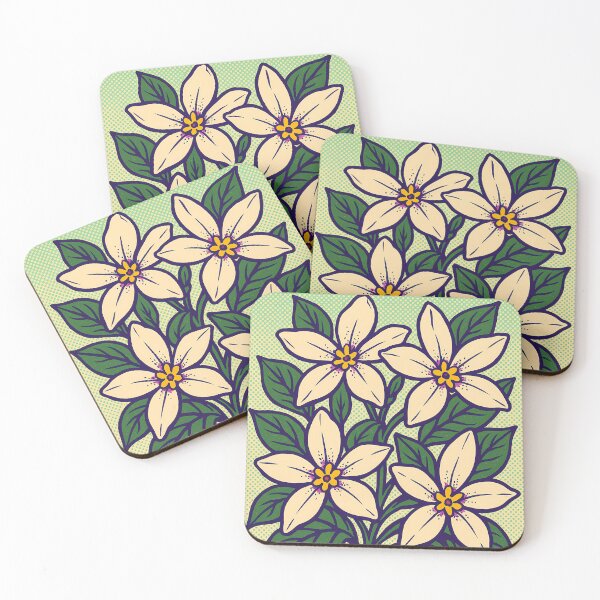 Item preview, Retro Pop Art Jasmine | Vibrant Fragrant Floral Illustration | Bold Elegant Night Bloom Aesthetic Design designed and sold by PaintedPixels01.
