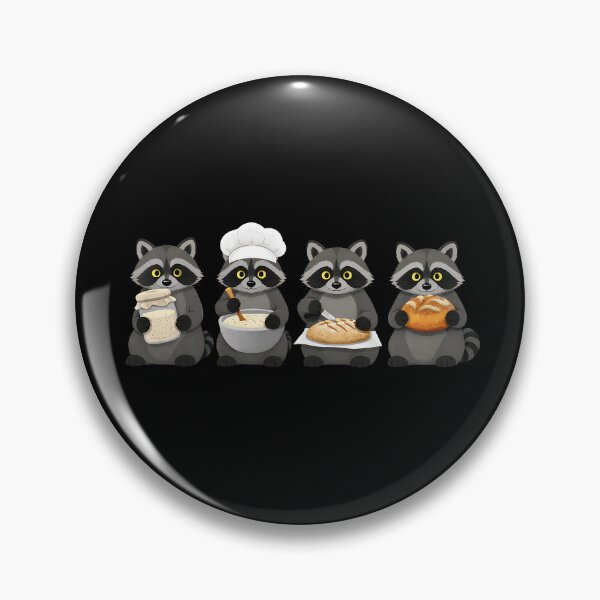 Item preview, Racoon Sourdough And Bread Backing designed and sold by Funny Vintage Stickers And T-Shirts.