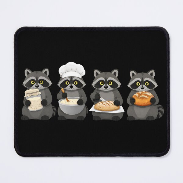 Item preview, Racoon Sourdough And Bread Backing designed and sold by Funny Vintage Stickers And T-Shirts.
