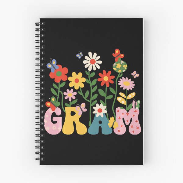 Item preview, GRAM Retro Floral Wildflower Lettering designed and sold by zamiokaline.