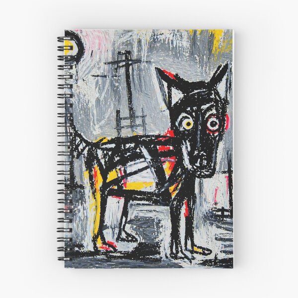 Item preview, Wide-Eyed Black Dog Urban Abstract Painting designed and sold by Modaozushi216.