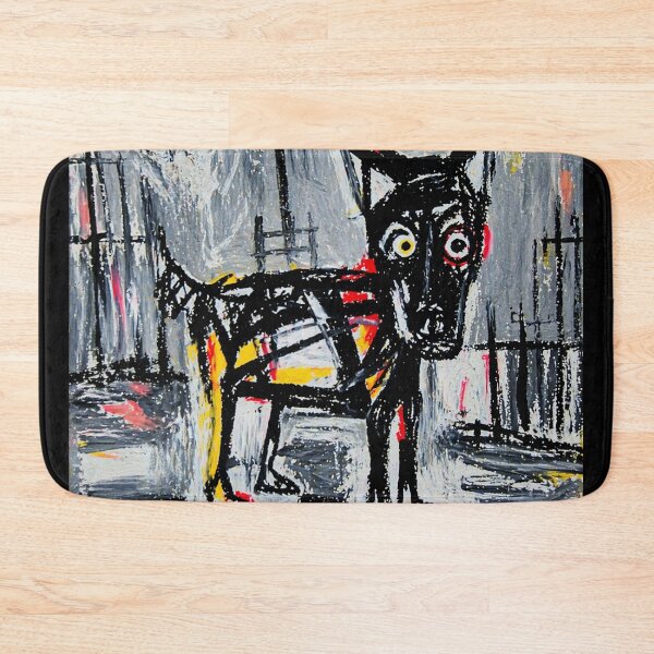 Item preview, Wide-Eyed Black Dog Urban Abstract Painting designed and sold by Modaozushi216.