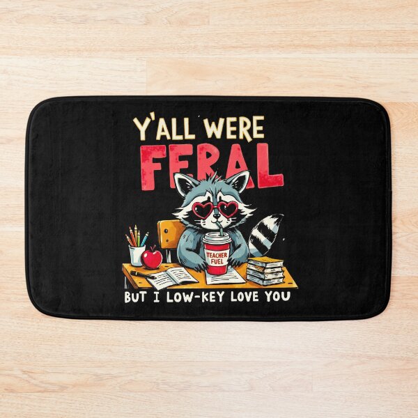 Item preview, Y’all Were Feral But I Low Key Love You Funny Teacher Raccoon Shirt designed and sold by LunaMagicStudio.