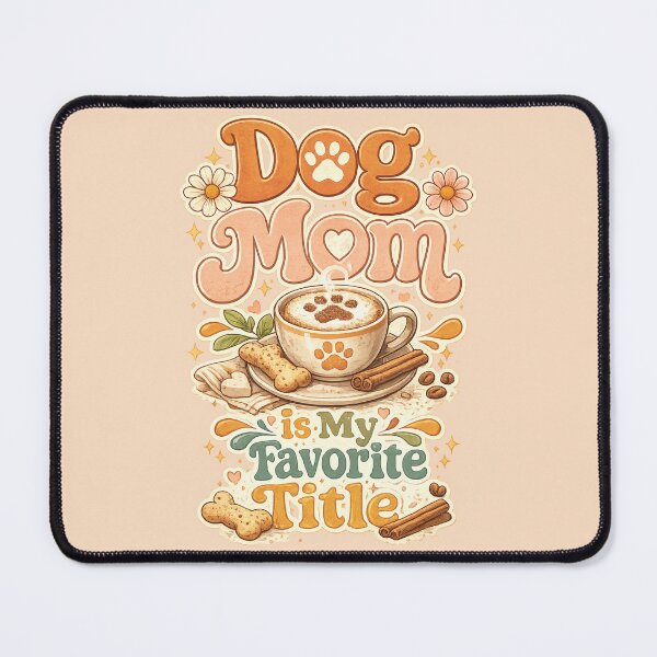 Item preview, Dog Mom is My Favorite Title Retro Vintage Puppy and Coffee Lover Gift for Women designed and sold by Im-Ara.