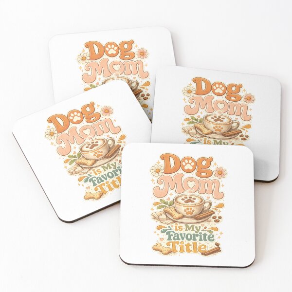 Item preview, Dog Mom is My Favorite Title Retro Vintage Puppy and Coffee Lover Gift for Women designed and sold by Im-Ara.
