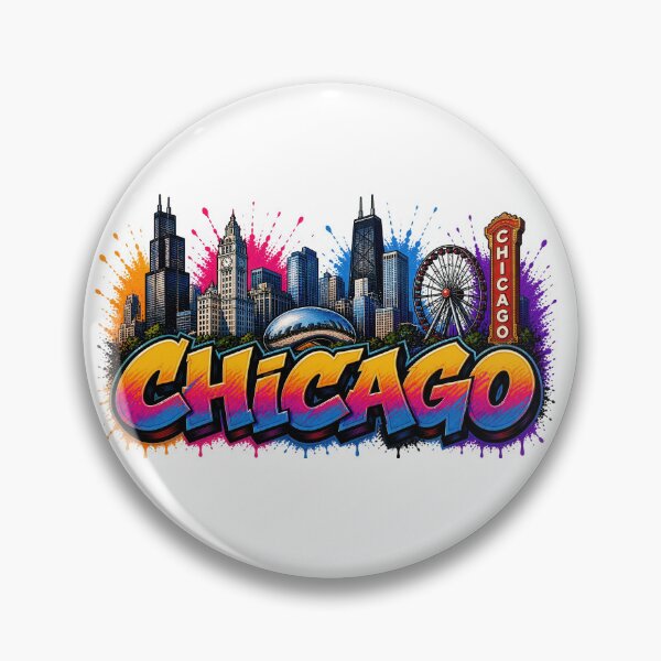Item preview, Chicago Skyline – Graffiti Style T-Shirt Design - USA Travel City Art designed and sold by Earth Celebration Designs.