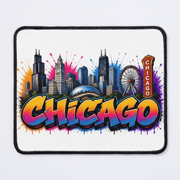 Item preview, Chicago Skyline – Graffiti Style T-Shirt Design - USA Travel City Art designed and sold by Earth Celebration Designs.