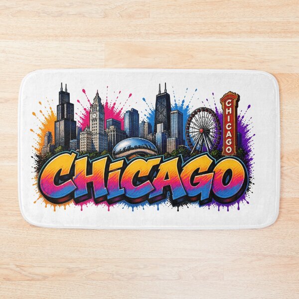 Item preview, Chicago Skyline – Graffiti Style T-Shirt Design - USA Travel City Art designed and sold by Earth Celebration Designs.