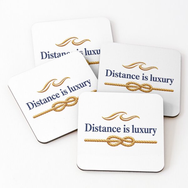 Item preview, Distance is Luxury – Nautical Rope Knot Sailing Design | Marine Lifestyle Graphic designed and sold by MWSailingClub.