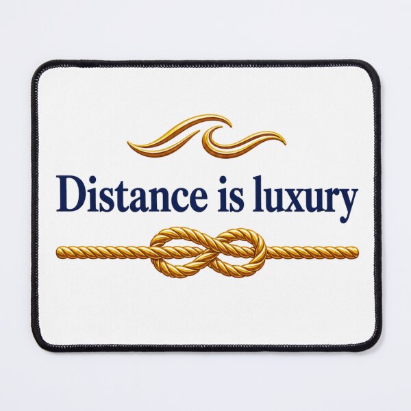 Item preview, Distance is Luxury – Nautical Rope Knot Sailing Design | Marine Lifestyle Graphic designed and sold by MWSailingClub.