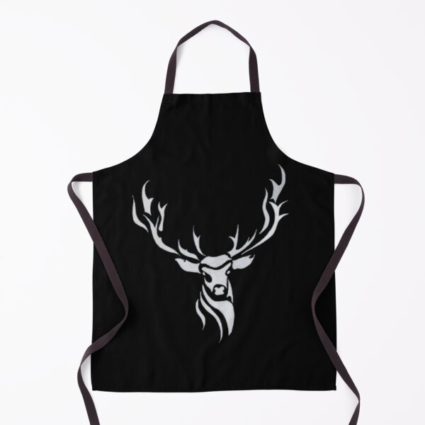 Item preview, Tribal Stag Reindeer Ink Art Black and White designed and sold by silversketchh.