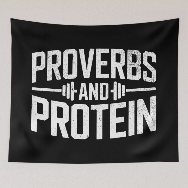 Item preview, Proverbs and Protein Gym Quote designed and sold by eliramaison.