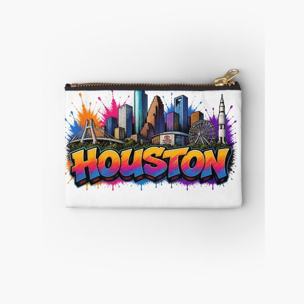 Item preview, Houston Skyline – Graffiti Style T-Shirt Design Texas - USA Travel City Art designed and sold by Earth Celebration Designs.