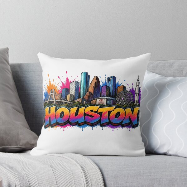 Item preview, Houston Skyline – Graffiti Style T-Shirt Design Texas - USA Travel City Art designed and sold by Earth Celebration Designs.