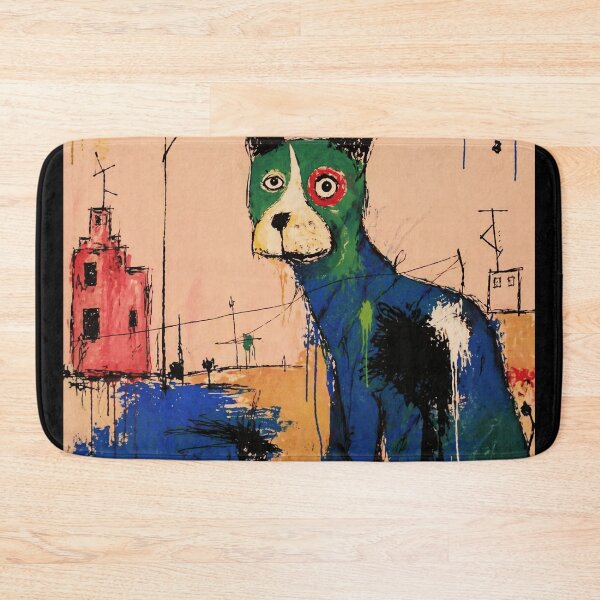Item preview, Colorful Urban Dog Art Print with Street Energy designed and sold by Modaozushi216.