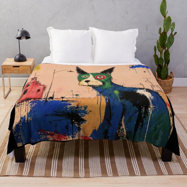 Item preview, Colorful Urban Dog Art Print with Street Energy designed and sold by Modaozushi216.