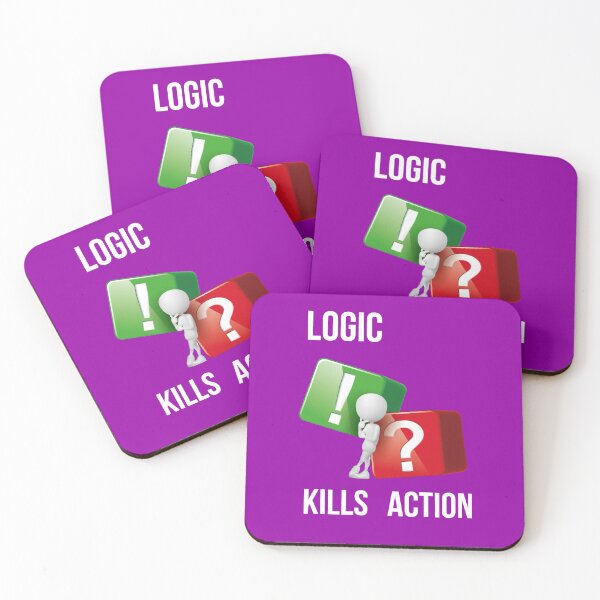 Item preview, "Logic Kills Action" doers mindset, bold statement, streetwear design designed and sold by TR_fairydesigns.