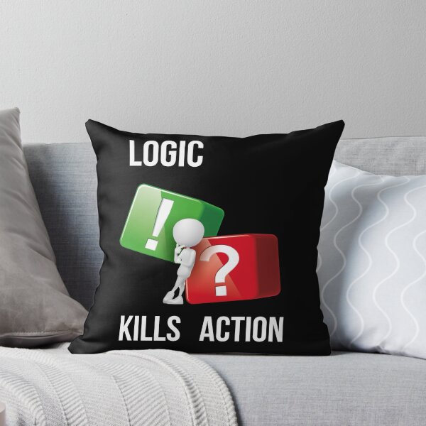Item preview, "Logic Kills Action" doers mindset, bold statement, streetwear design designed and sold by TR_fairydesigns.