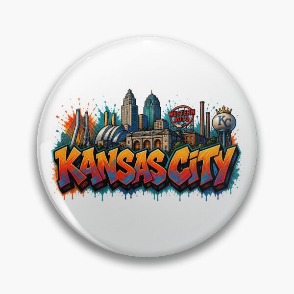 Item preview, Kansas City Skyline – Graffiti Style T-Shirt Design - USA Travel City Art designed and sold by Earth Celebration Designs.