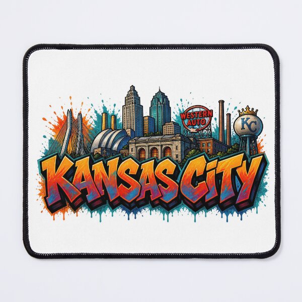 Item preview, Kansas City Skyline – Graffiti Style T-Shirt Design - USA Travel City Art designed and sold by Earth Celebration Designs.