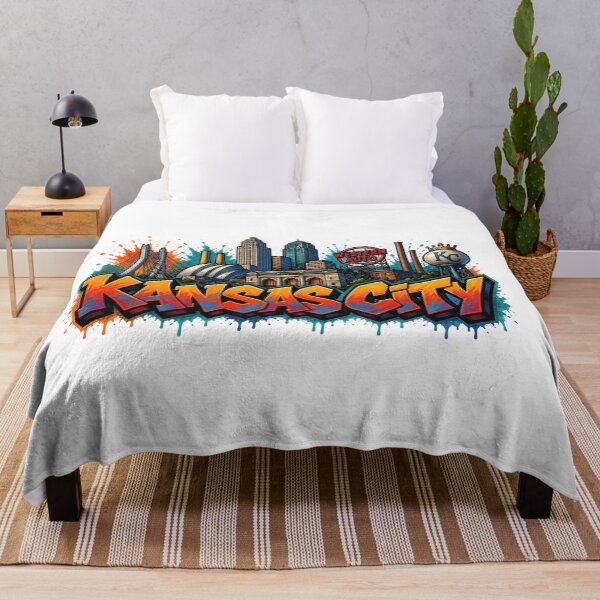 Item preview, Kansas City Skyline – Graffiti Style T-Shirt Design - USA Travel City Art designed and sold by Earth Celebration Designs.