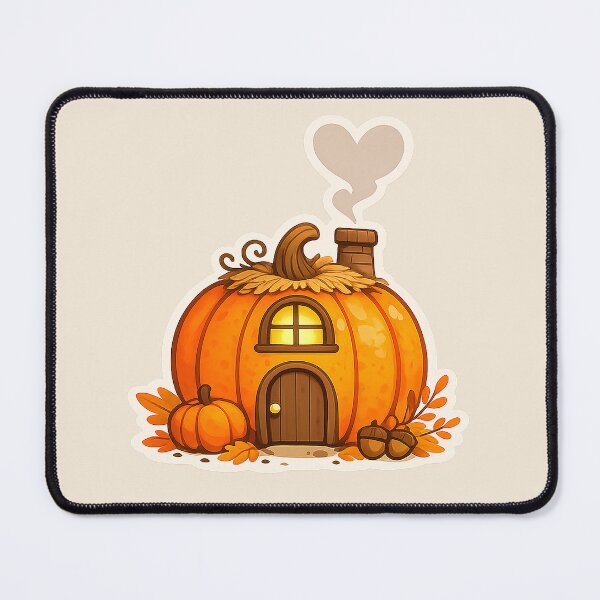 Item preview, Cute Cozy Pumpkin House – Kawaii Autumn Cottagecore Sticker designed and sold by Iras-Art-Corner.