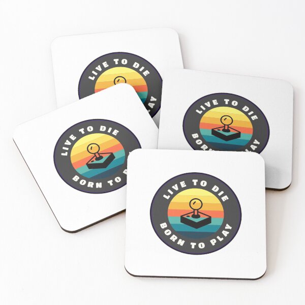 Item preview, Live To Die Born To Play Retro Gamer Badge designed and sold by Thread-Forge.