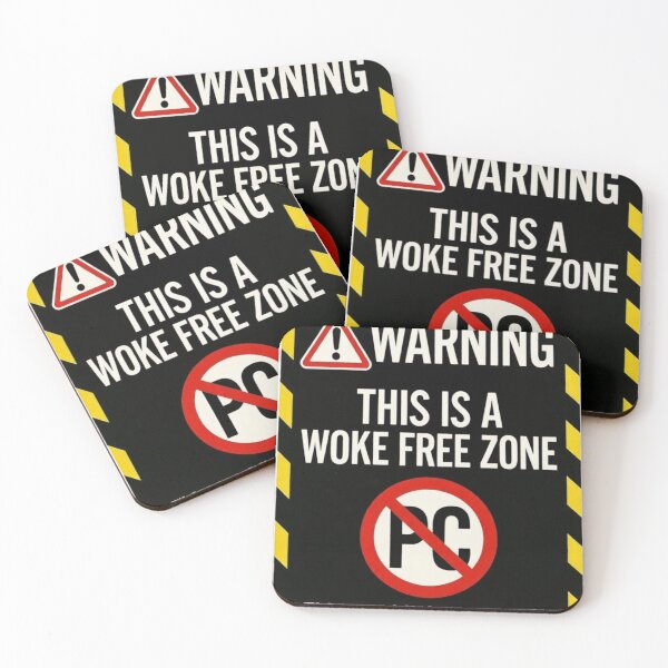 Item preview, Warning Sign Woke Free Zone designed and sold by Kirrindy Designs.