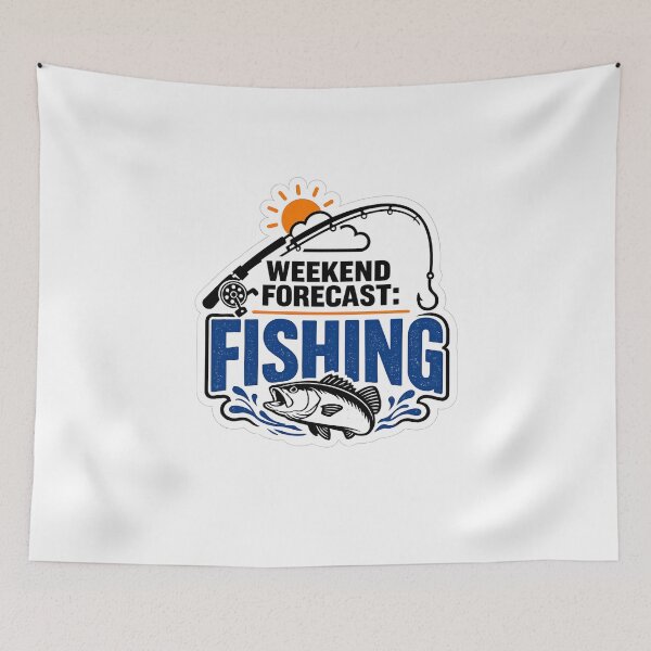 Item preview, Weekend Forecast Fishing – Funny Fishing Design – Angler Gift designed and sold by YunoStudio.